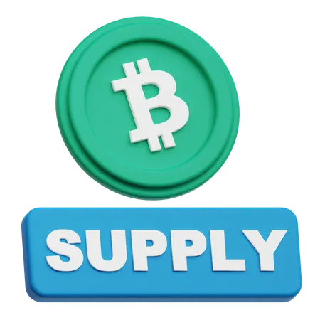 Bitcoin Supply  3D Icon