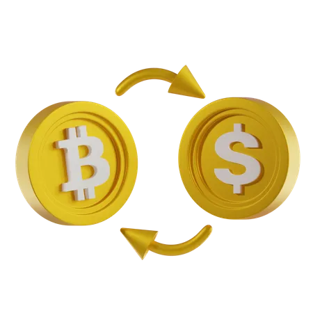 Bitcoin Swap  3D Icon