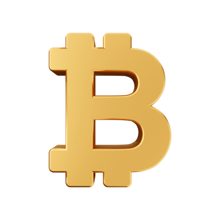 Bitcoin Symbol  3D Icon