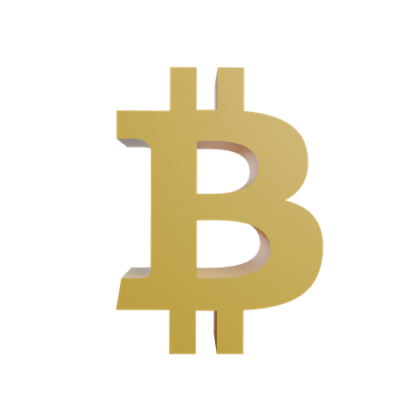 Bitcoin-Symbol  3D Icon