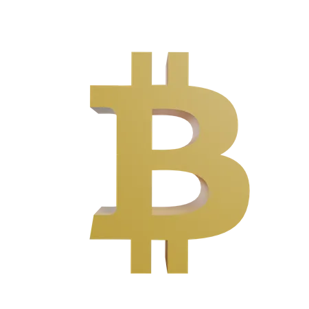 Bitcoin symbol 3D Illustration