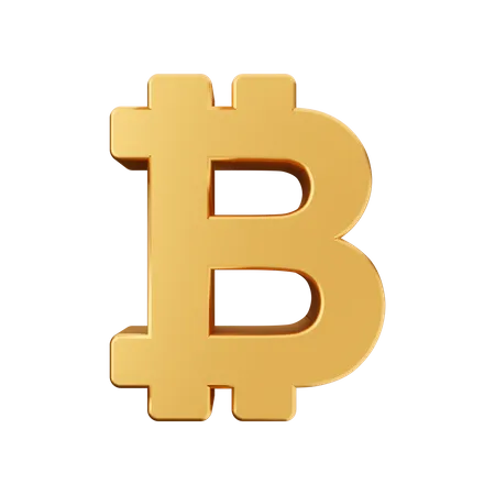 Bitcoin Symbol 3D Icon