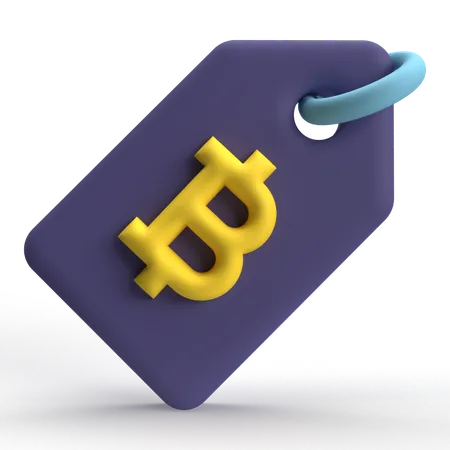 Bitcoin Tag  3D Icon