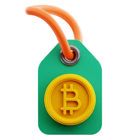 Bitcoin Tag  3D Icon