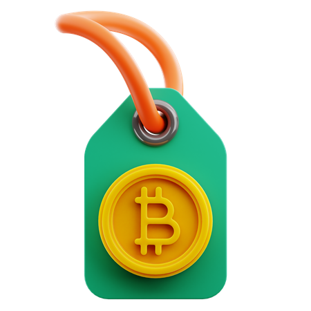 Bitcoin Tag  3D Icon