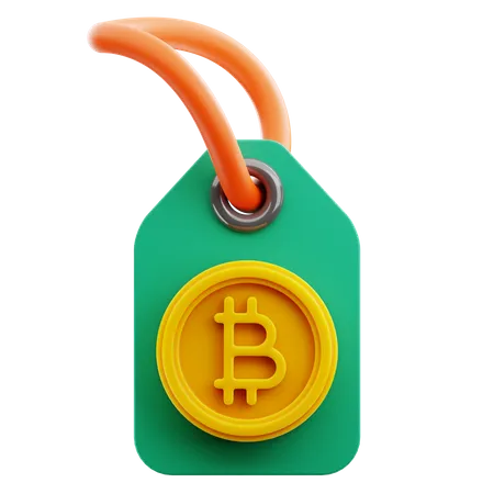 Étiquette bitcoin  3D Icon
