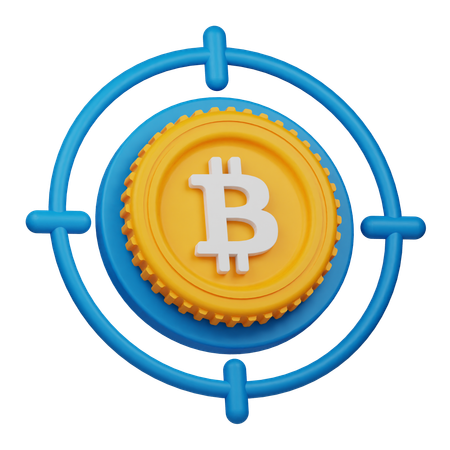 Bitcoin-Ziel  3D Icon