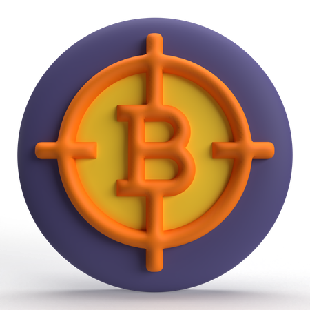 ビットコインターゲット  3D Icon