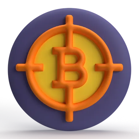 ビットコインターゲット  3D Icon