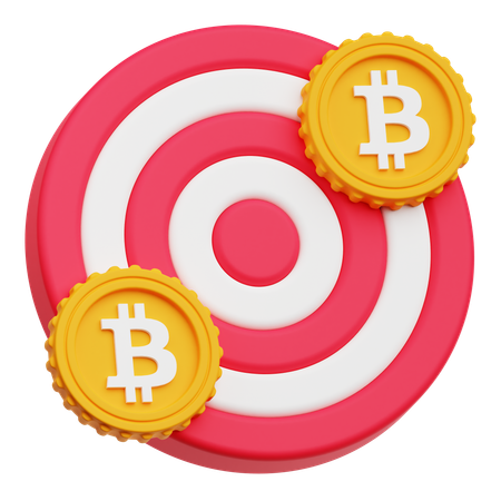 Bitcoin Target  3D Icon