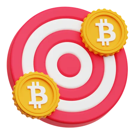 Bitcoin Target  3D Icon