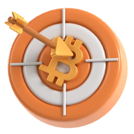 Bitcoin Target  3D Icon