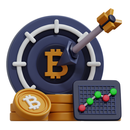 Bitcoin target  3D Icon