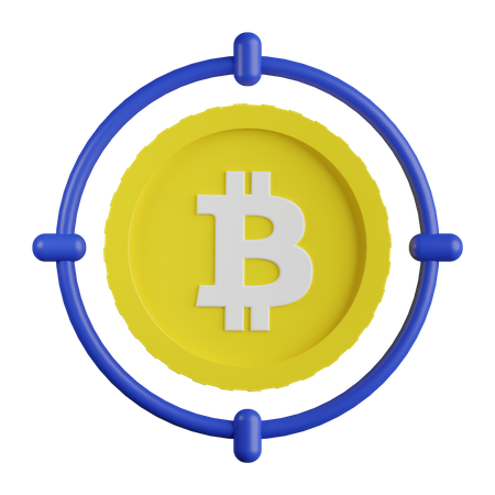 Bitcoin Target  3D Icon