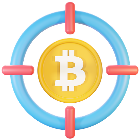 Bitcoin Target  3D Illustration