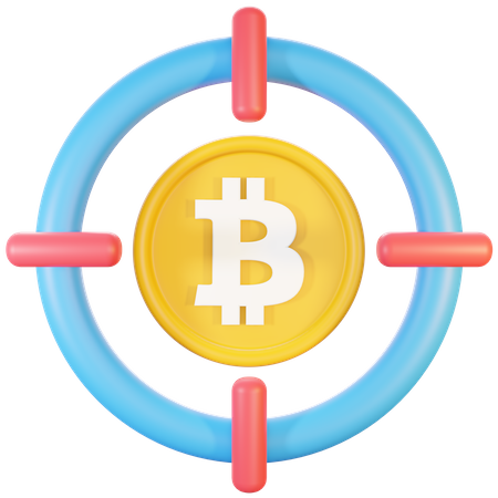 Bitcoin Target 3D Illustration