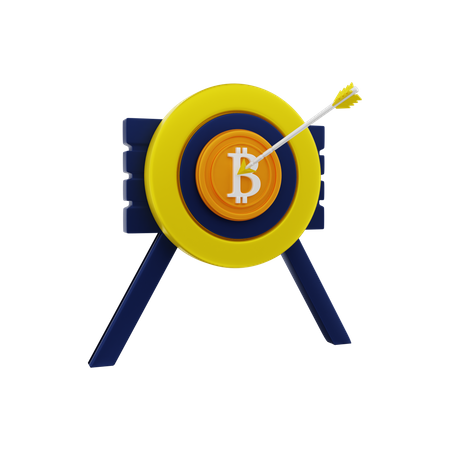 Bitcoin target 3D Illustration