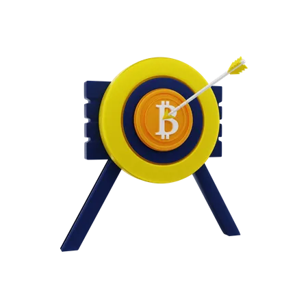 Bitcoin target  3D Illustration