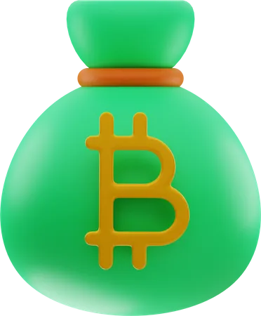 Bitcoin-Tasche  3D Illustration