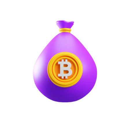 Bitcoin-Tasche einzeln  3D Icon