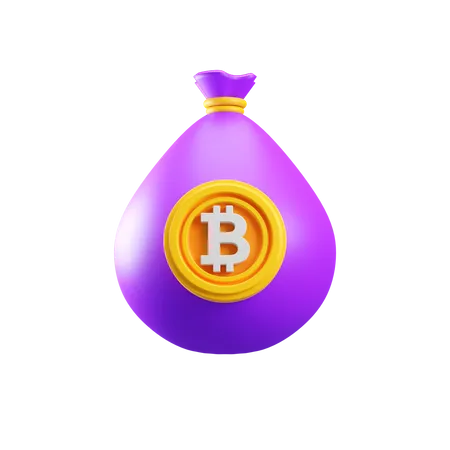 Bitcoin-Tasche einzeln  3D Icon