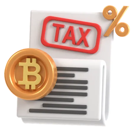 Bitcoin Tax  3D Icon