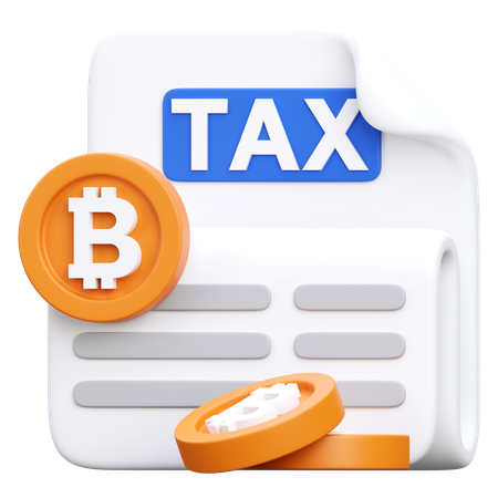 Bitcoin tax  3D Icon