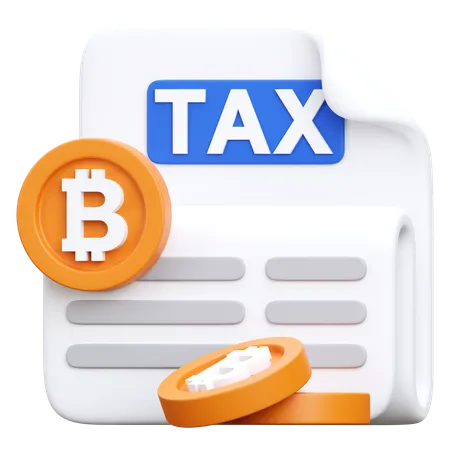 Bitcoin tax  3D Icon