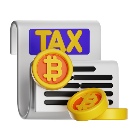 Bitcoin Tax  3D Icon