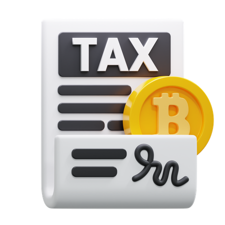 Bitcoin tax  3D Icon