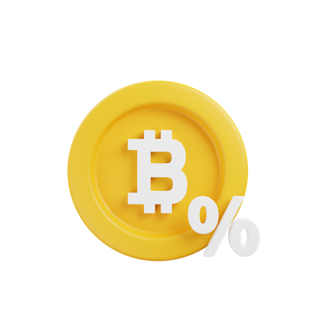 Bitcoin Tax 3D Illustration