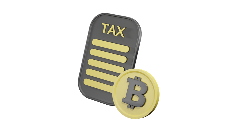 Bitcoin Tax 3D Icon