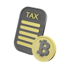 bitcoin tax 3d logos