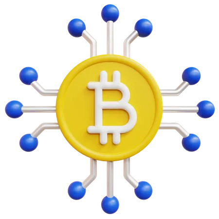 Bitcoin-Technologie  3D Icon