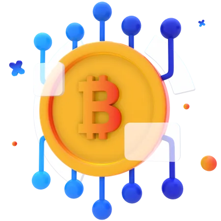 Bitcoin-Technologie  3D Icon