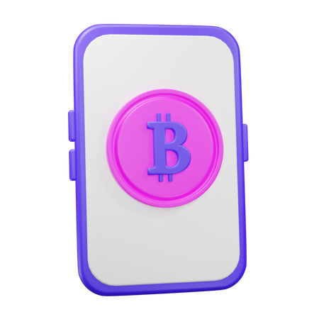 Teléfono bitcoin  3D Icon