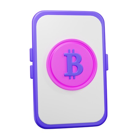 Téléphone bitcoin  3D Icon