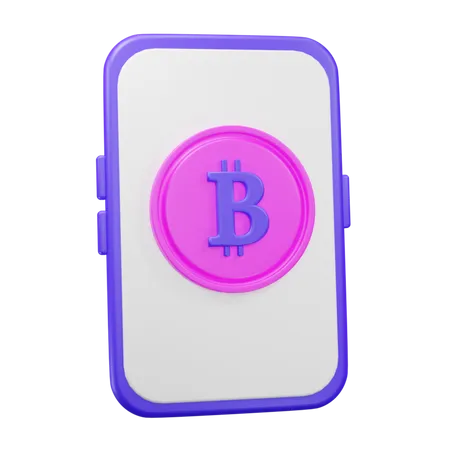 Téléphone bitcoin  3D Icon