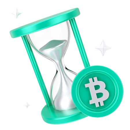 Temporizador bitcoin  3D Icon