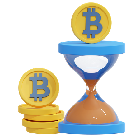 Temps bitcoin  3D Icon