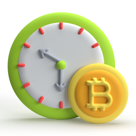 Bitcoin Timer  3D Icon