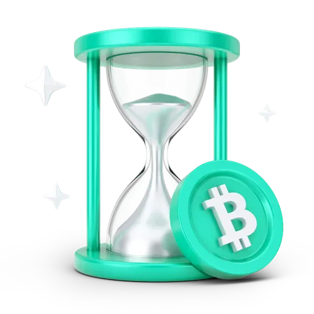 ビットコインタイマー  3D Icon