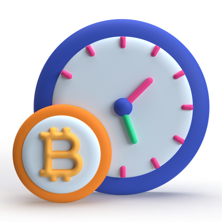 Minuterie Bitcoin  3D Icon
