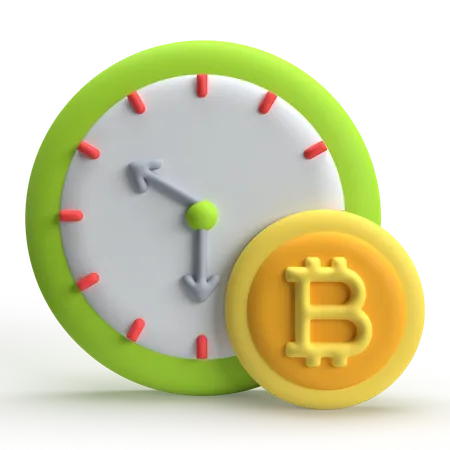 Bitcoin Timer  3D Icon