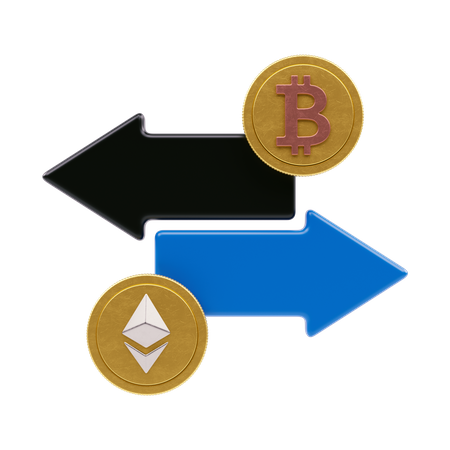 Bitcoin To Ethereum Swap  3D Icon