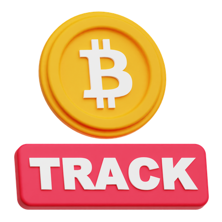 Bitcoin Track  3D Icon