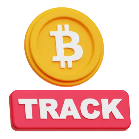 Bitcoin Track  3D Icon