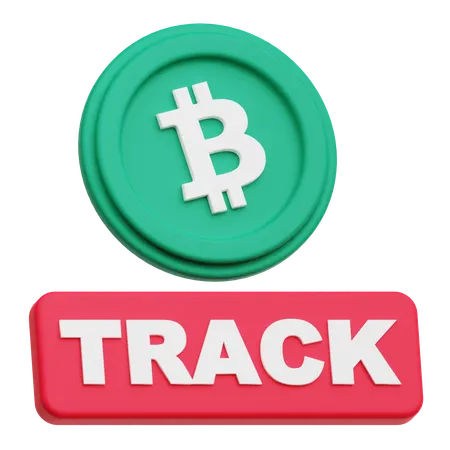 Bitcoin Track  3D Icon