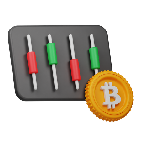 ビットコイン取引  3D Icon