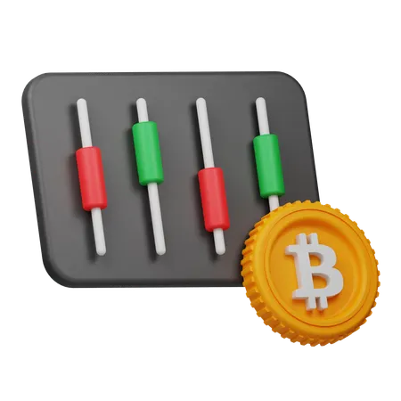 ビットコイン取引  3D Icon